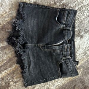 Kendall & Kylie Black Frayed High Waist Shorts